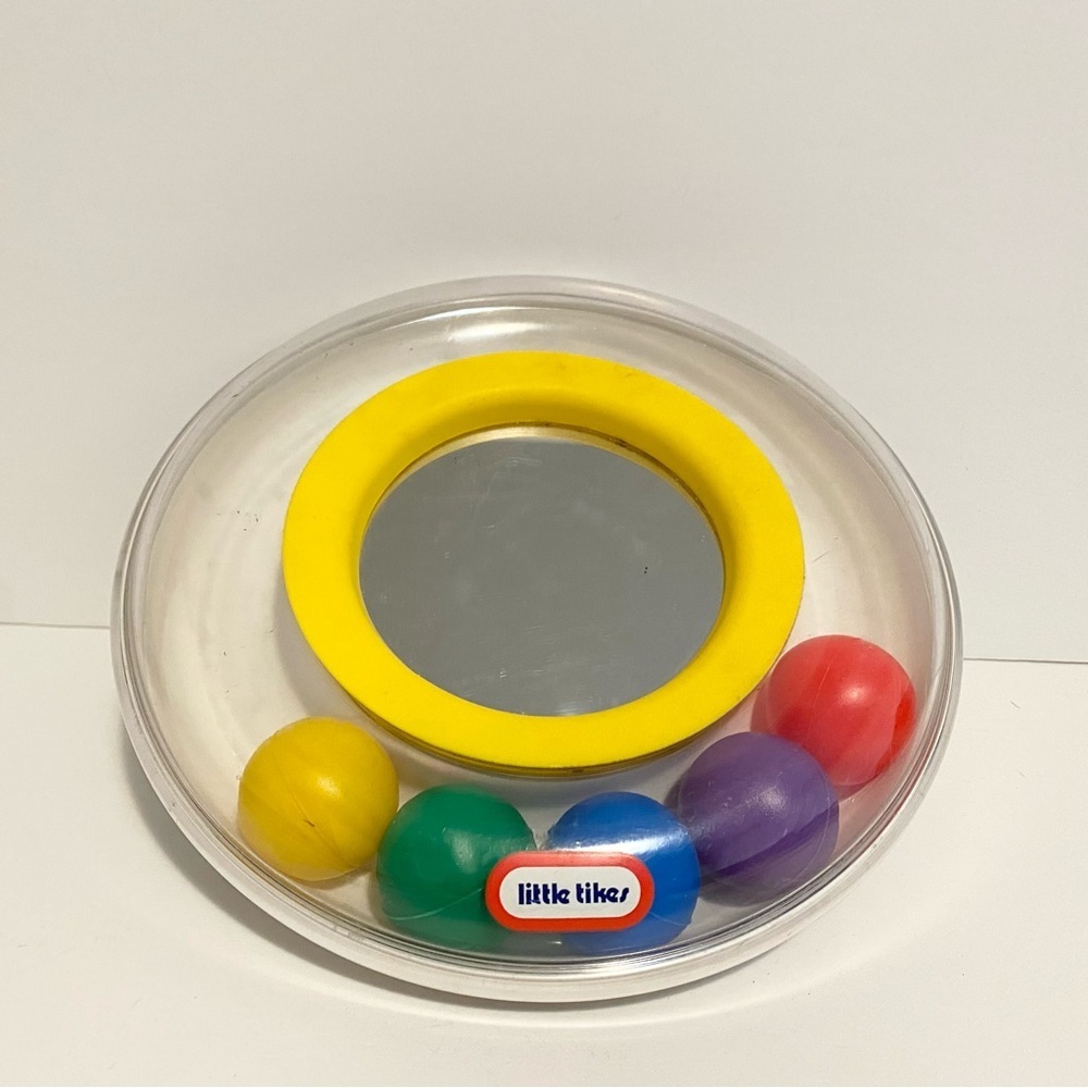 Little Tikes Rock N Spin Mirror Baby Toy Mirror Spinning Balls Vintage 1993
